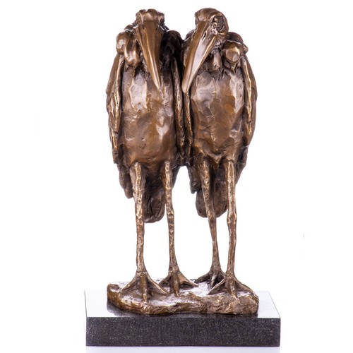 Bronze skulptur marabus - skulptur,