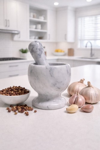 Edler mörser mit stößel - mit, aus
