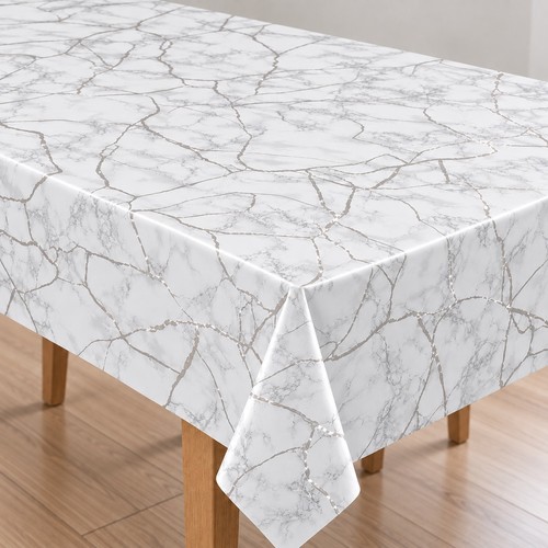 Pvc tischdecke marmor - marmor, weiss