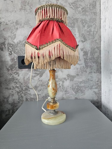 Vintage tischlampe onyx marmor - vintage,