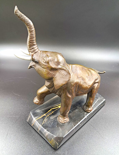 Bronze elefant skulptur figur - elefant, skulptur/figur