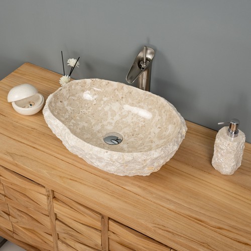 Marmor waschbecken creme - 50, cm