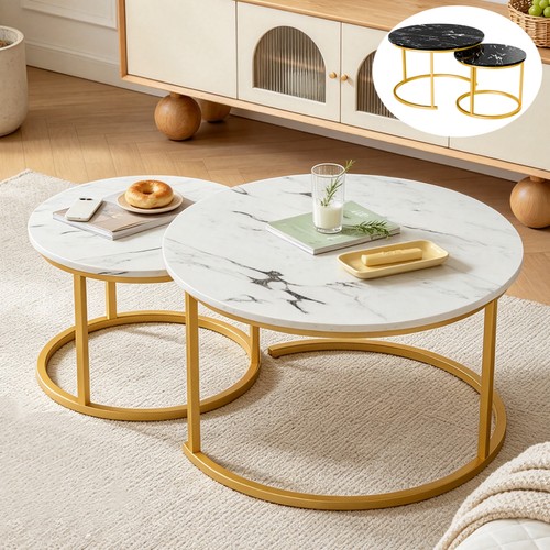 Couchtisch rund 2er set - couchtisch,