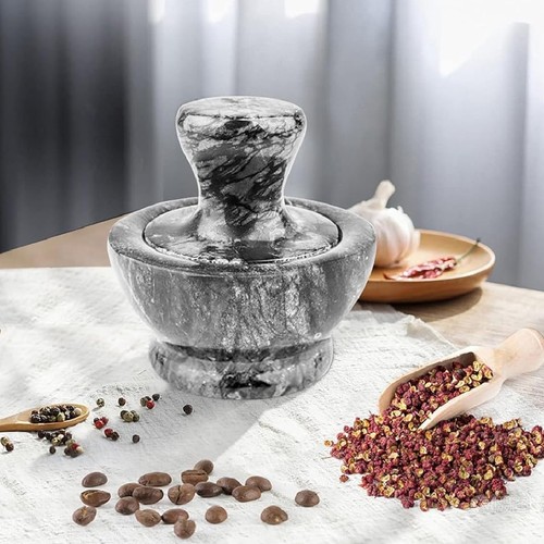 Mörser mit stößel marmor - mörser,