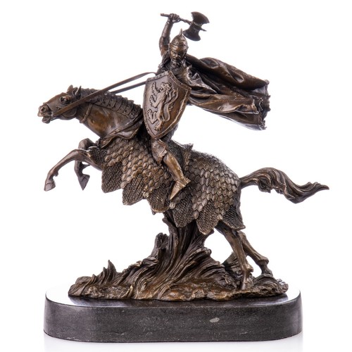Bronze skulptur ritter - skulptur, auf