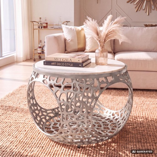 Couchtisch marmor platte weiß - couchtisch,